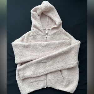 SKIMS Cozy Knit Blush Teddy Zip Up Hoodie